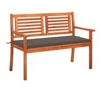 Vidaxl Banc De Jardin 2 Places Avec Coussin 120 Cm Bois D'eucalyptus