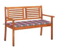 Vidaxl Banc De Jardin 2 Places Avec Coussin 120 Cm Bois D'eucalyptus