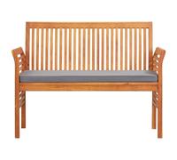 Vidaxl Banc De Jardin 2 Places Avec Coussin 120cm Bois D'acacia Massif