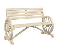 vidaXL Banc de Jardin 2 Places, Fauteuil avec Dossier, Siège avec Accoudoirs, Meuble de Terrasse Patio Extérieur, Bois de 365103