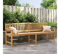 vidaXL Banc de jardin 228x59,5x90 cm bois de teck solide 364411 Marron G