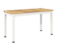 vidaXL Banc de Jardin 80,5 x 35 x 45 cm Bois d'Acacia Massif Blanc
