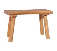 vidaXL Banc de jardin 80 cm Bois de teck massif Brun G