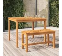 vidaXL Banc de jardin 80 cm en bois massif d'acacia – Mobilier de patio – Marron G