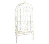 vidaXL Banc de jardin 95 cm Fer Blanc antique