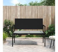 Vidaxl Banc De Jardin À 2 Places Avec Coussin Noir Résine Tressée