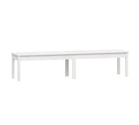 vidaXL Banc de Jardin à 2 Places Blanc 203,5x44x45 cm Bois Massif pin