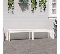 vidaXL Banc de jardin à 2 places blanc 203,5x44x45 cm bois massif pin 824019