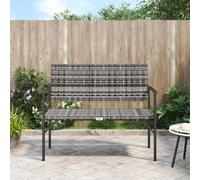 Vidaxl Banc De Jardin À 2 Places Gris Résine Tressée