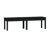 vidaXL Tuinbank 2-zits 159,5x44x45 cm massief grenenhout zwart824015 G