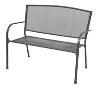 vidaXL Banc de Jardin Accoudoirs Maille d'Acier Banquette Meuble de Jardin 42732