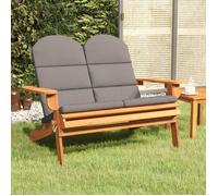 vidaXL Banc de jardin Adirondack et coussins 126 cm bois massif acacia 360040