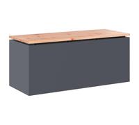 vidaXL Banc de Jardin Anthracite 100 x 40 x 43 cm Acier, Jardin et Terrasse, Siège d'extérieur Moderne, Banc Durable, Meubles de Patio Chics pour la détente et Les rassemblements