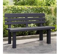 vidaXL Banc de jardin anthracite 110x52x71 cm polypropylène, banc d'extérieur, siège de jardin, chaise longue de jardin, 4009380