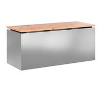 vidaXL Banc de Jardin Argent 100 x 40 x 43 cm Acier galvanisé, Jardin et Terrasse, Siège d'extérieur Moderne, Banc Durable, Meubles de Patio Chics pour la détente et Les rassemblements