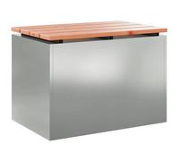 Vidaxl Banc De Jardin Argent 60 X 40 X 43 Cm Acier Galvanisé