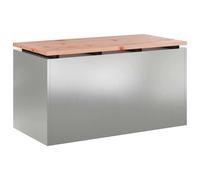 Banc de jardin Bois de Douglas massif et acier Sièges extérieurs patio vidaXL vi