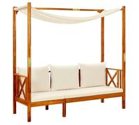 vidaXL Banc de jardin avec auvent, Bois d'acacia solide