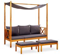 Vidaxl Banc De Jardin Avec Auvent Et Repose-Pieds Bois D'acacia Solide