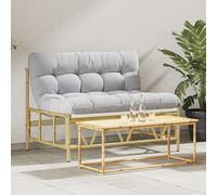 vidaXL Banc de jardin gris clair 110 x 75 x 71 cm Acier