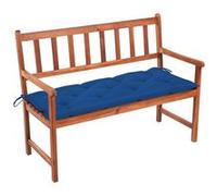 vidaXL Banc de jardin avec coussin 120 cm Bois d'acacia massif