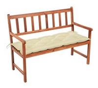 vidaXL Banc de jardin avec coussin 120 cm Bois d'acacia massif G