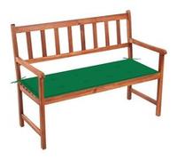 Bois d'Acacia Massif Banc de Jardin avec Coussin 120 cm Extérieur vidaXL