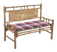 Vidaxl Banc De Jardin Avec Coussin 120 Cm Bambou