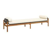 vidaXL Banc de Jardin avec Coussin, Siège avec Housse, Meuble de Terrasse Patio Parc Balcon Extérieur, Moderne, Noir Résine 366299