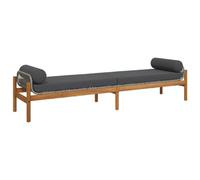 vidaXL Banc de Jardin avec Coussin, Siège avec Housse, Meuble de Terrasse Patio Parc Balcon Extérieur, Moderne, Gris Résine Tressée Acacia