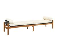 vidaXL Banc de jardin 366299 - Avec coussin et housse, moderne, noir résine