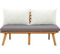 vidaXL Banc de jardin avec coussins 115 cm Bois solide d'acacia