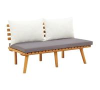 vidaXL Banc de jardin avec coussins 115 cm Bois solide d'acacia