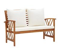 vidaXL Banc de Jardin avec Coussins 119 cm Bois Solide d'acacia