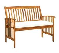 vidaXL Banc de Jardin avec Coussin 119 cm Bois Solide d'acacia