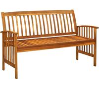 Bois d'Acacia Massif Banc de Jardin avec Coussin 147 cm Terrasse Patio vidaXL