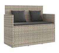 vidaXL Banc de Jardin avec Coussins Gris Clair résine tressée