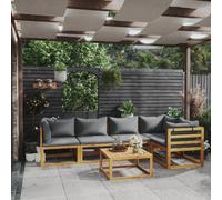 vidaXL Banc de Jardin avec Coussins, Siège de Patio, Chaise de Terrasse, Meuble de Parc Arrière-Cour Balcon Extérieur, Gris Résine Tressée