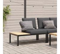 vidaXL Banc de jardin avec coussins noir aluminium, banc, banc de parc, siège d'extérieur, banc d’extérieur, banc de patio, 4008571