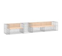 vidaXL Banc de jardin avec gabion pin massif