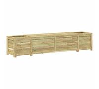 vidaXL Banc de Jardin avec jardinière Bois de pin imprégné, Rangement Jardin et Terrasse, Banc Rectangulaire Rustique, Organisateur 3-en-1, Facile à Nettoyer, Grand Espace