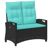 vidaXL Banc de Jardin avec Oreiller 105 x 60 x 112 cm Acier, Banc de Jardin et terrasse Moderne, Assise rectangulaire rembourrée en Mousse, Dossier réglable, Design Fonctionnel