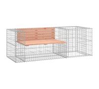 vidaXL Banc de Jardin avec Panier en Gabion Bois Massif de Douglas, siège de Jardin, Banc de Parc, Banc de Pique-Nique de Jardin, Banc extérieur