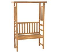 Banc de jardin avec pergola 115 cm Bois de teck solide