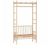 Vidaxl Banc De Jardin Avec Pergola 116 Cm Bambou