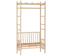 vidaXL Banc de Jardin avec pergola 116 cm Bambou