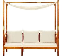 vidaXL Banc de jardin avec toit solaire en bois massif d'acacia