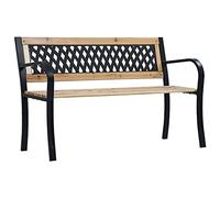 vidaXL Banc de Jardin Banc de Jardin Banc de Terrasse Banc d'Extérieur Banc de Parc Banc de Patio Durable Meuble d'Extérieur 120 cm Bois