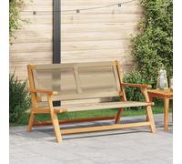 Vidaxl Banc De Jardin Beige 76x122x73 Cm Bois Massif D'acacia