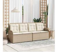 vidaXL Banc de jardin Beige polyrotin 3394453